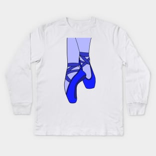 Blue pointe shoes Kids Long Sleeve T-Shirt